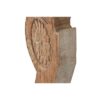 Scultura Astratta In Legno Antico Con Supporto Metallico