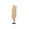 Scultura Astratta In Legno Antico Con Supporto Metallico