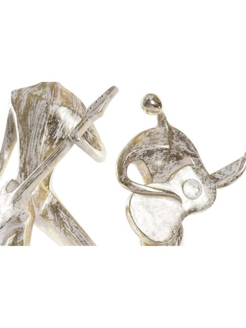 Figura Decorativa Chitarristi in Dorato Sbiancato