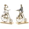 Figura Decorativa In Resina E Metallo In Bicicletta