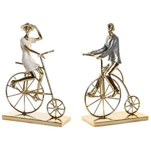 Figura Decorativa in Resina e Metallo IN BICICLETTA