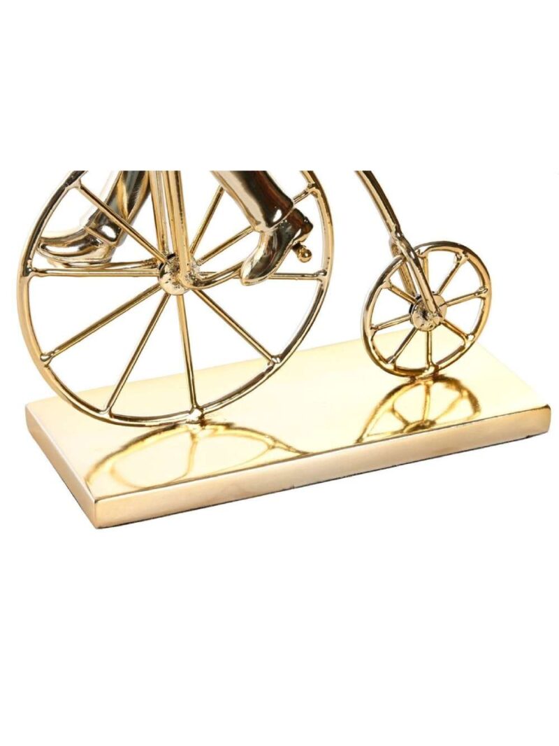 Figura Decorativa In Resina E Metallo In Bicicletta
