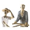 Figura Decorativa In Resina E Metallo In Bicicletta