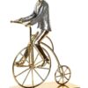 Figura Decorativa In Resina E Metallo In Bicicletta