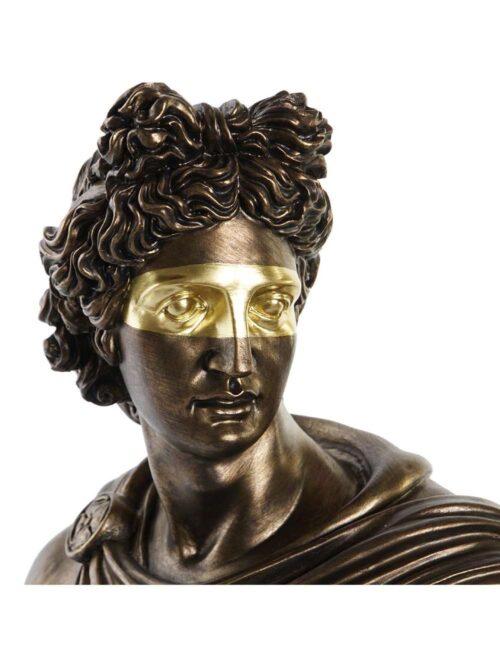 Busto di Apollo in Resina Ramato