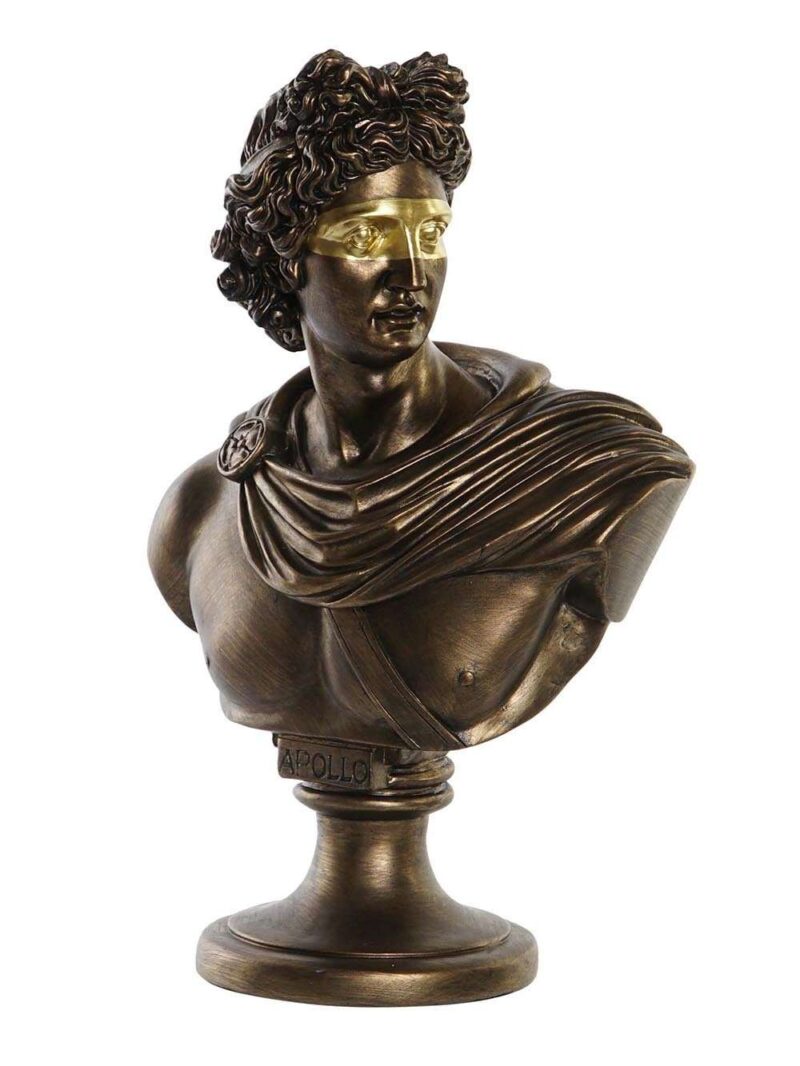 Busto Di Apollo In Resina Ramato