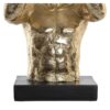 Figura Decorativa Uomo Dorato Che Sorregge Palla Di Cristallo