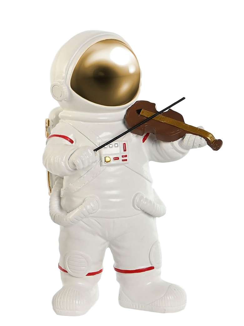 Decorazione Astronauta Musicista E Cantante In Resina