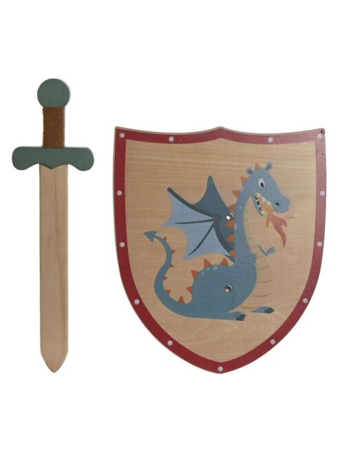Giocattolo in Legno Set Medievale - Spada e Scudo