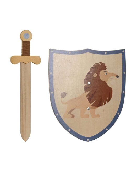 Giocattolo in Legno Set Medievale - Spada e Scudo