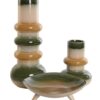Vaso In Gres Porcellanato Multicolore Ocra E Verde
