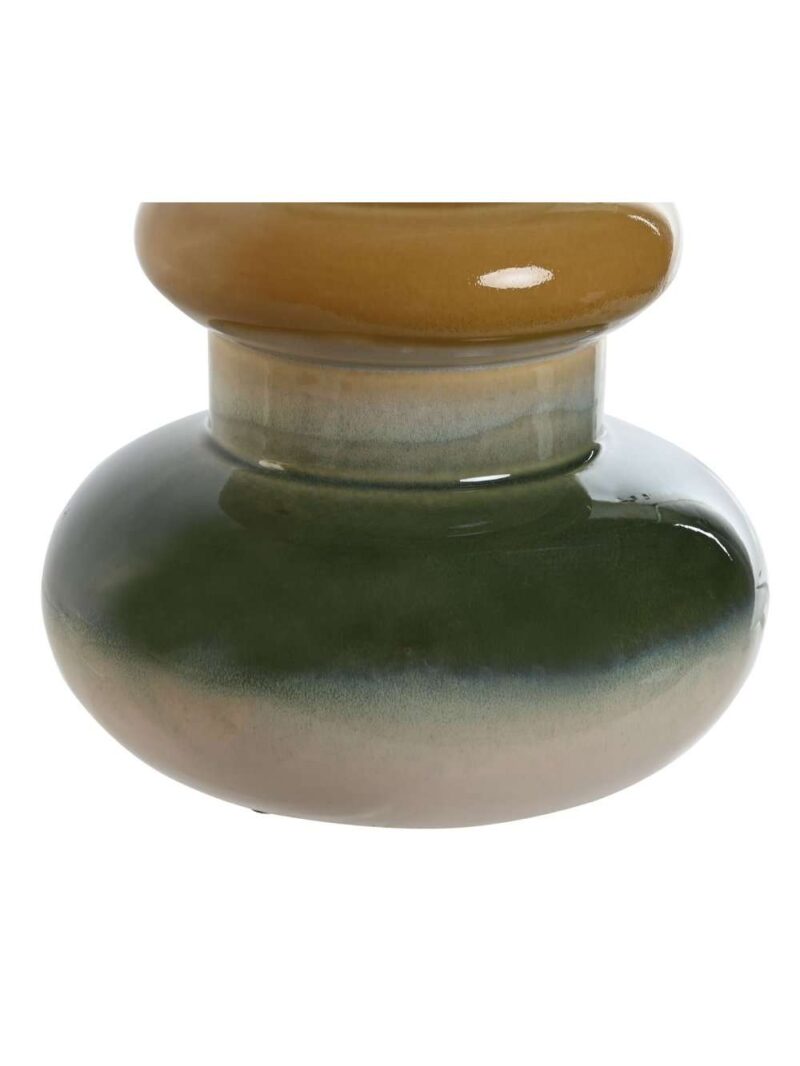 Vaso In Gres Porcellanato Multicolore Ocra E Verde