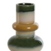 Vaso In Gres Porcellanato Multicolore Ocra E Verde