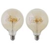 Lampadina LED Decorativa a Palla con Scritta HOME o LOVE