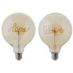 Lampadina LED Decorativa a Palla con Scritta HOME o LOVE