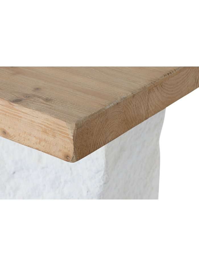 Tavolo Da Pranzo In Abete Naturale Con Base In Resina
