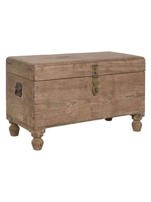 Baule in Legno Naturale Invecchiato Vintage