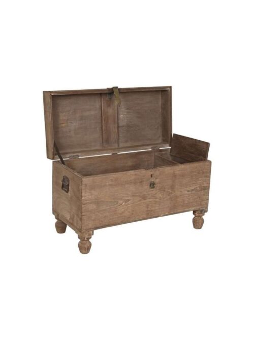Baule in Legno Naturale Invecchiato Vintage