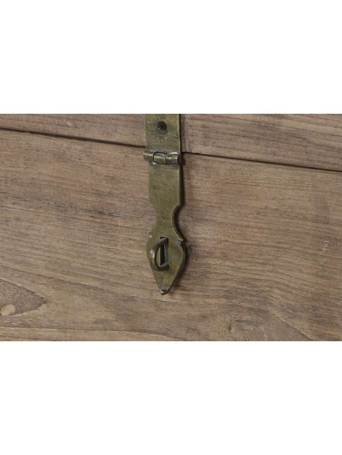 Mb-213892-5 Baule In Legno Naturale Invecchiato Vintage