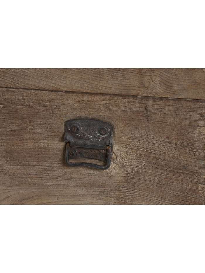 Mb-213892-6 Baule In Legno Naturale Invecchiato Vintage