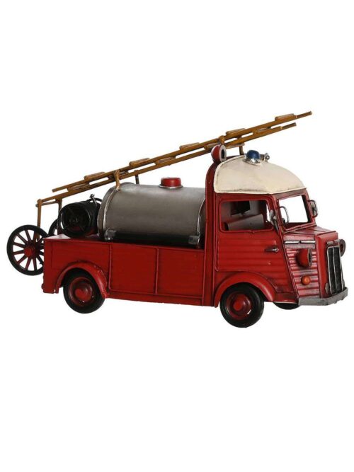 Decorazione in Metallo Autobotte Pompieri Vintage