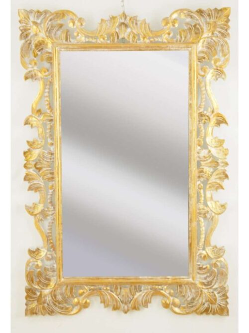 Specchio Barocco Foglia Oro 120x80 cm