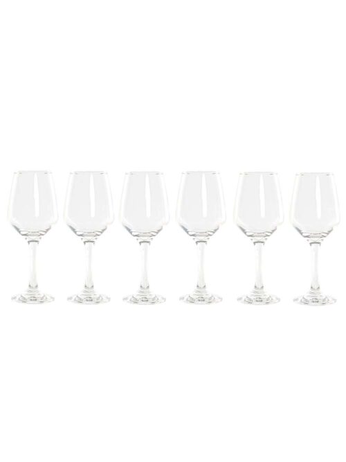 Set 6 Bicchieri da Vino Bianco in Cristallo Trasparente