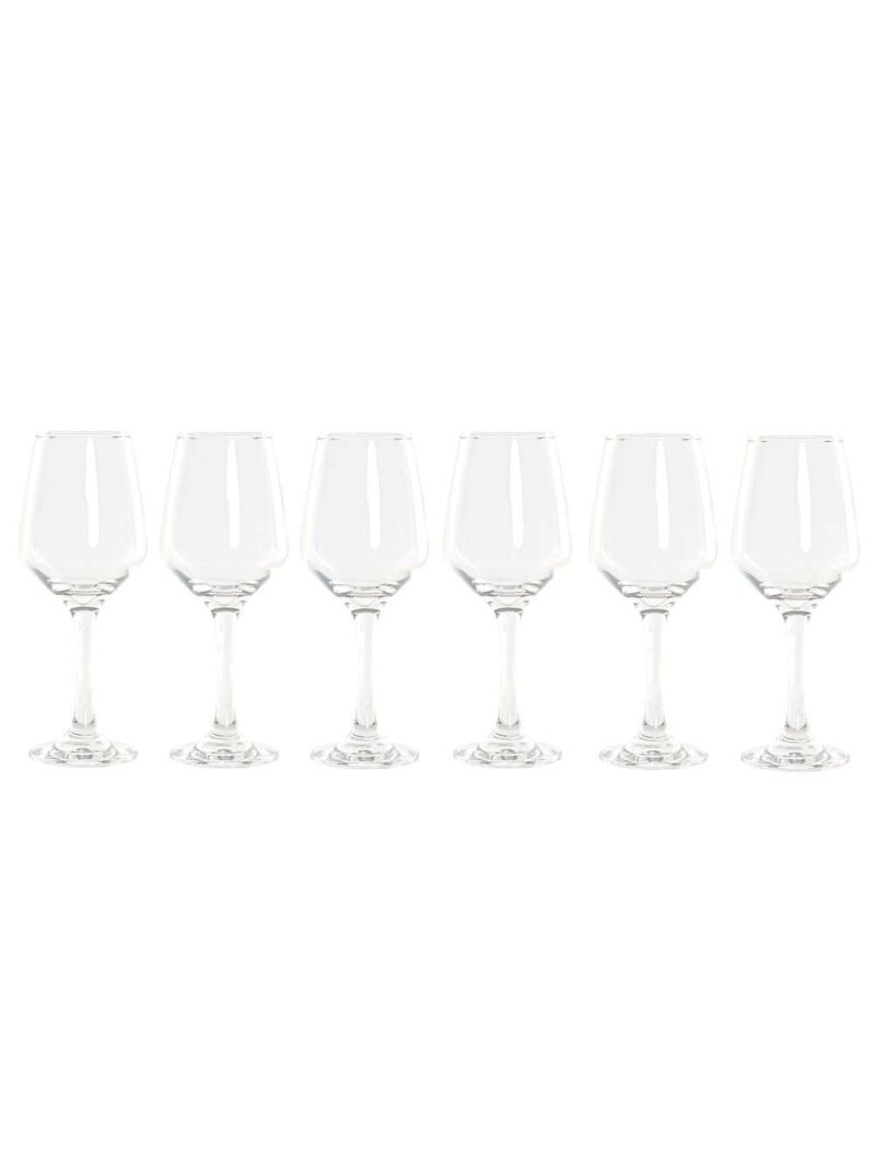 Set 6 Bicchieri Da Vino Bianco In Cristallo Trasparente