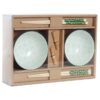Set Sushi X2 In Bamboo E Ciotole Gres 30X21X7 Verde