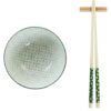 Set Sushi X2 In Bamboo E Ciotole Gres 30X21X7 Verde