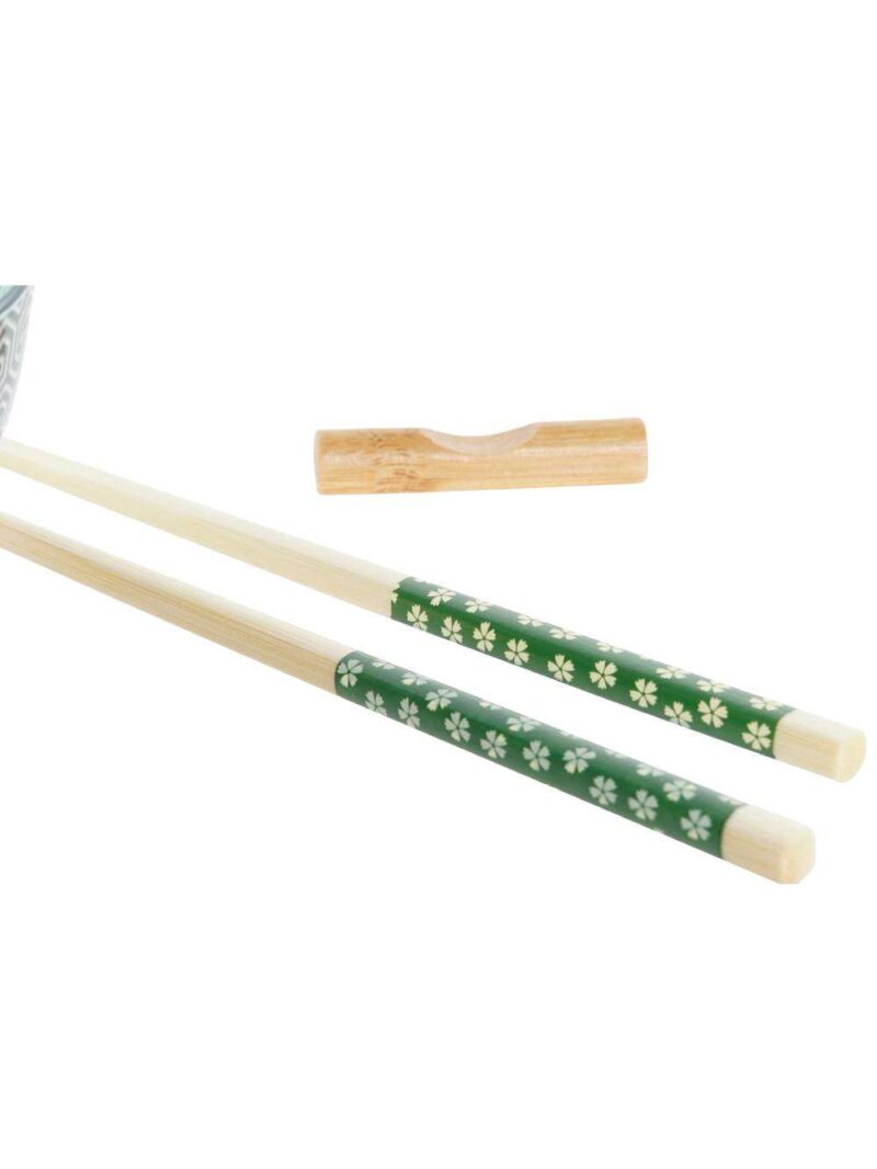 Set Sushi X2 In Bamboo E Ciotole Gres 30X21X7 Verde