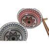 Set Sushi X2 In Bamboo E Ciotole Gres 30X21X7 Multicolore