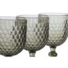 Set 6 Bicchieri Da Vino In Vetro Grigio 325Ml