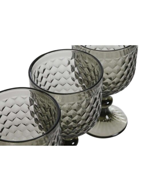 Set 6 Bicchieri da Vino in Vetro Grigio 325ml
