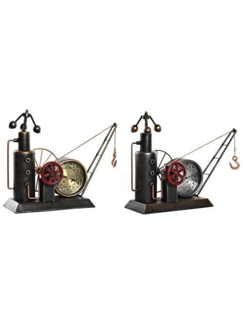 Orologio da Tavolo Gru Vintage in Ferro