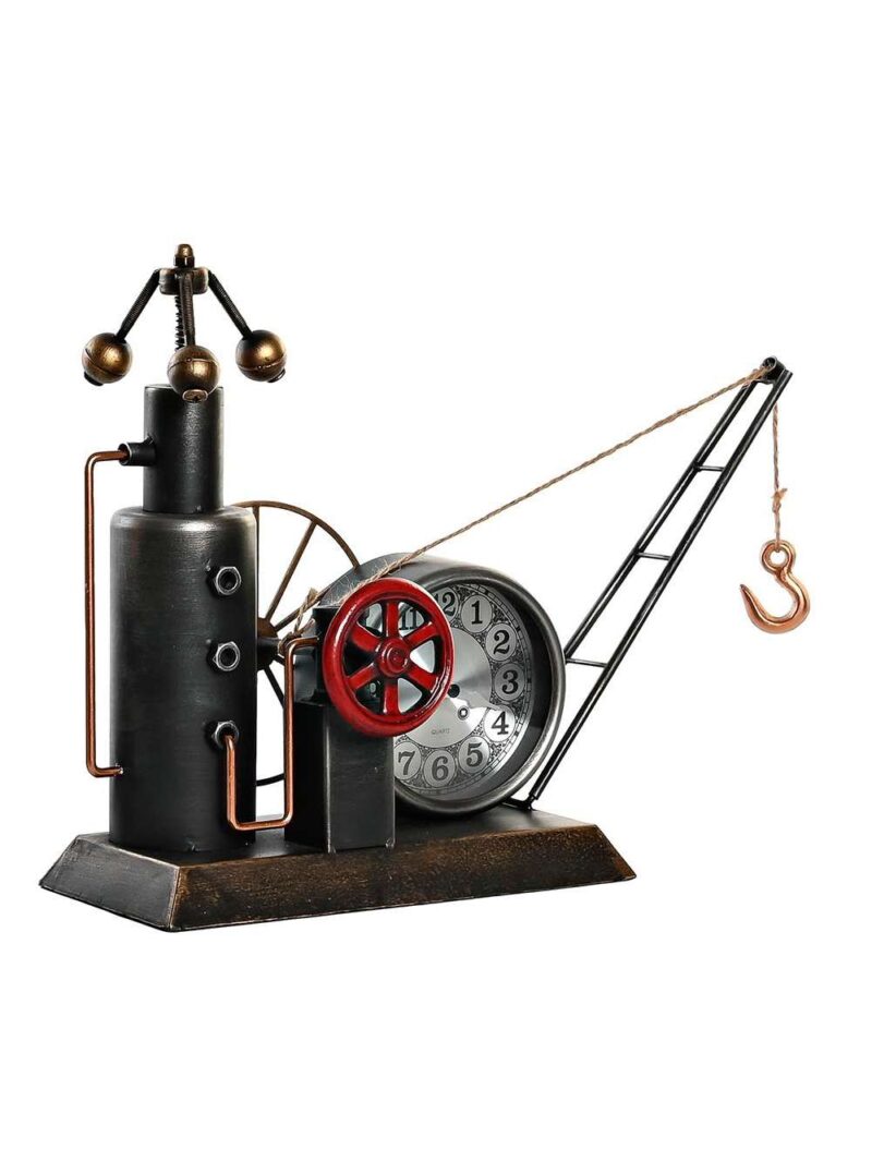 Orologio Da Tavolo Gru Vintage In Ferro