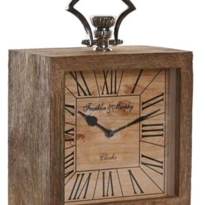 Orologio da Tavolo in Legno di Mango e Alluminio
