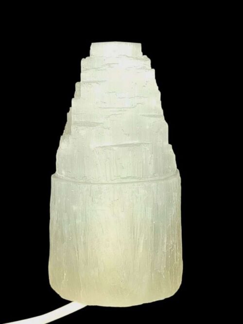 Lampada Cilindro in Selenite h15cm