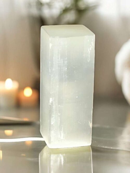 Lampada Rettangolare in Selenite h20cm