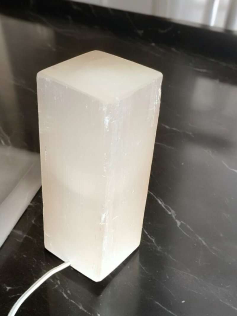 Lampada Rettangolare In Selenite H20Cm
