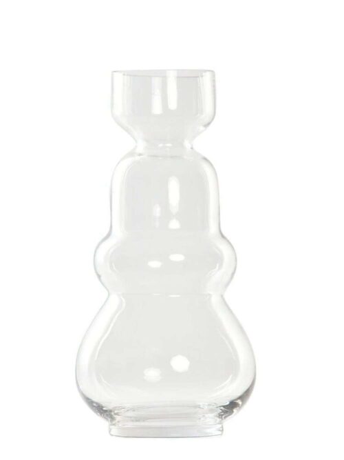 Vaso in Vetro Trasparente 14x14x30 cm