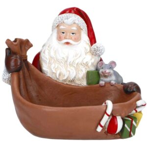 Babbo Natale con Ciotola Svuota Tasche in Resina