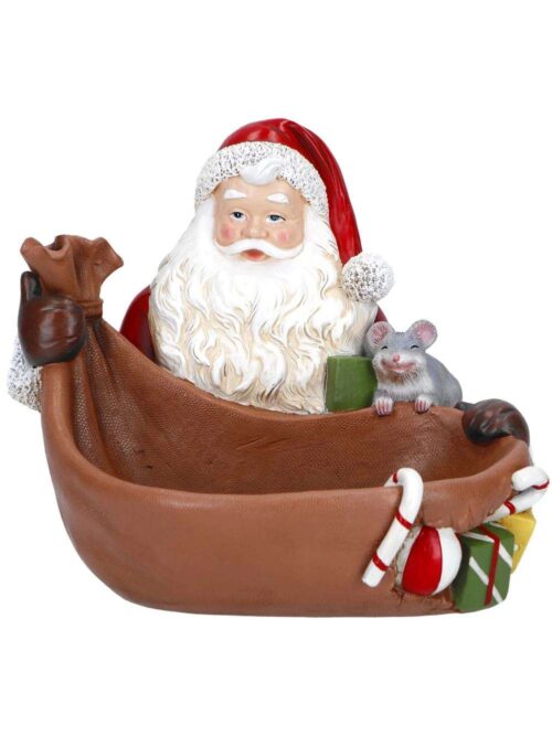 Babbo Natale con Ciotola Svuota Tasche in Resina
