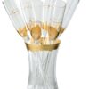 Set Di 6 Bicchieri Da Champagne E Vaso In Vetro