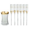 Set Di 6 Bicchieri Da Champagne E Vaso In Vetro