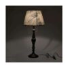 Lampada Da Tavolo Nero Vintage Con Paralume Beige