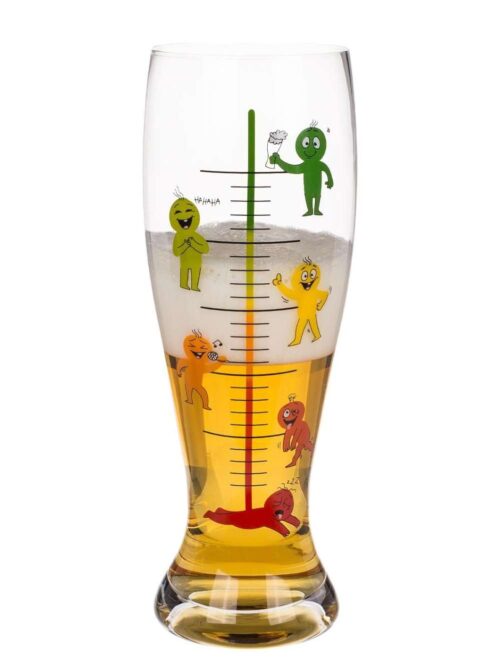 Bicchiere da Birra XXL con Fasi del Bere
