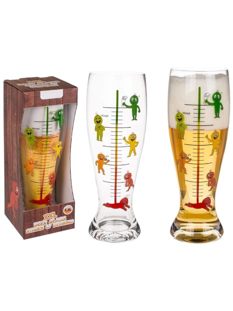 Bicchiere Da Birra Xxl Con Fasi Del Bere