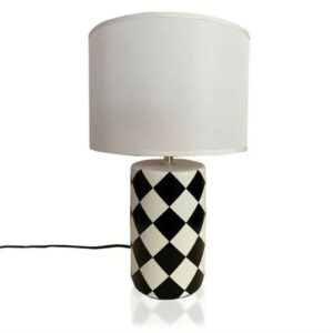 Lampada da Tavolo Giraffa Oro Paralume Avorio h85 cm