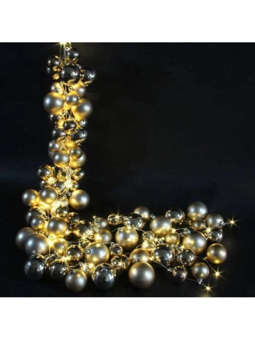 Catena di luci a cascata con 84 palline